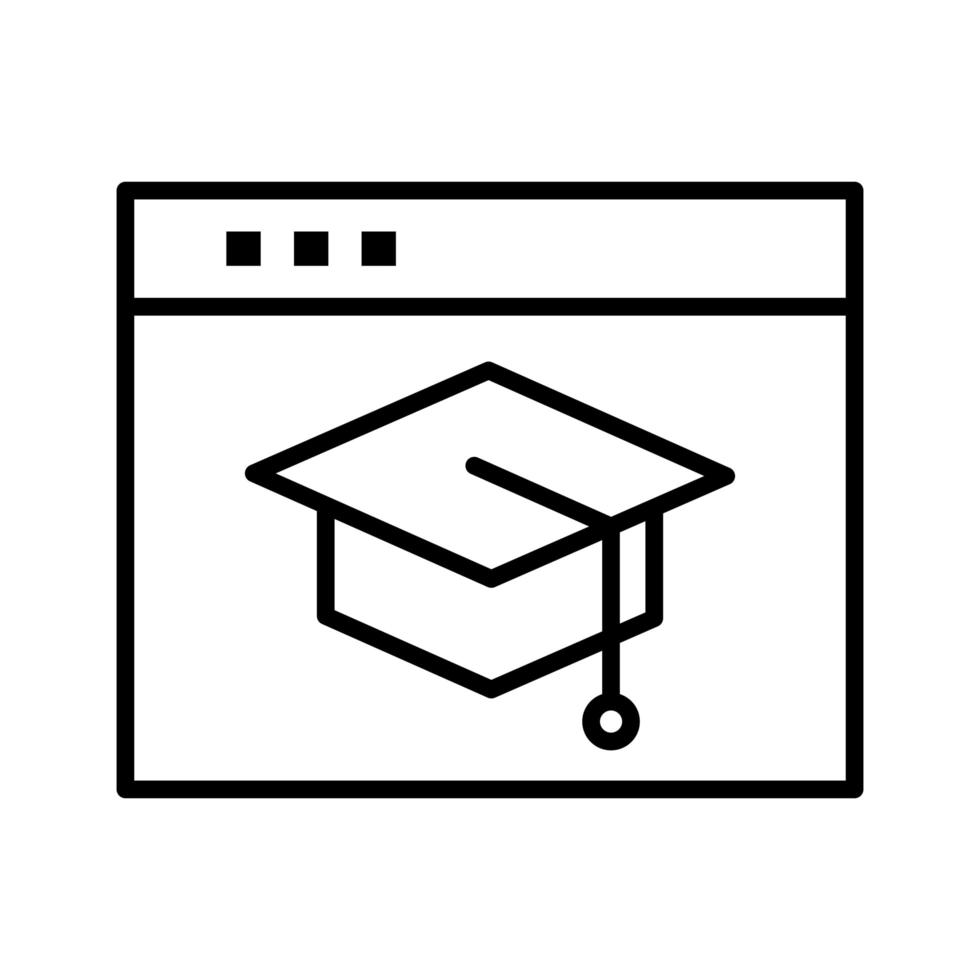 online onderwijs pictogram vector