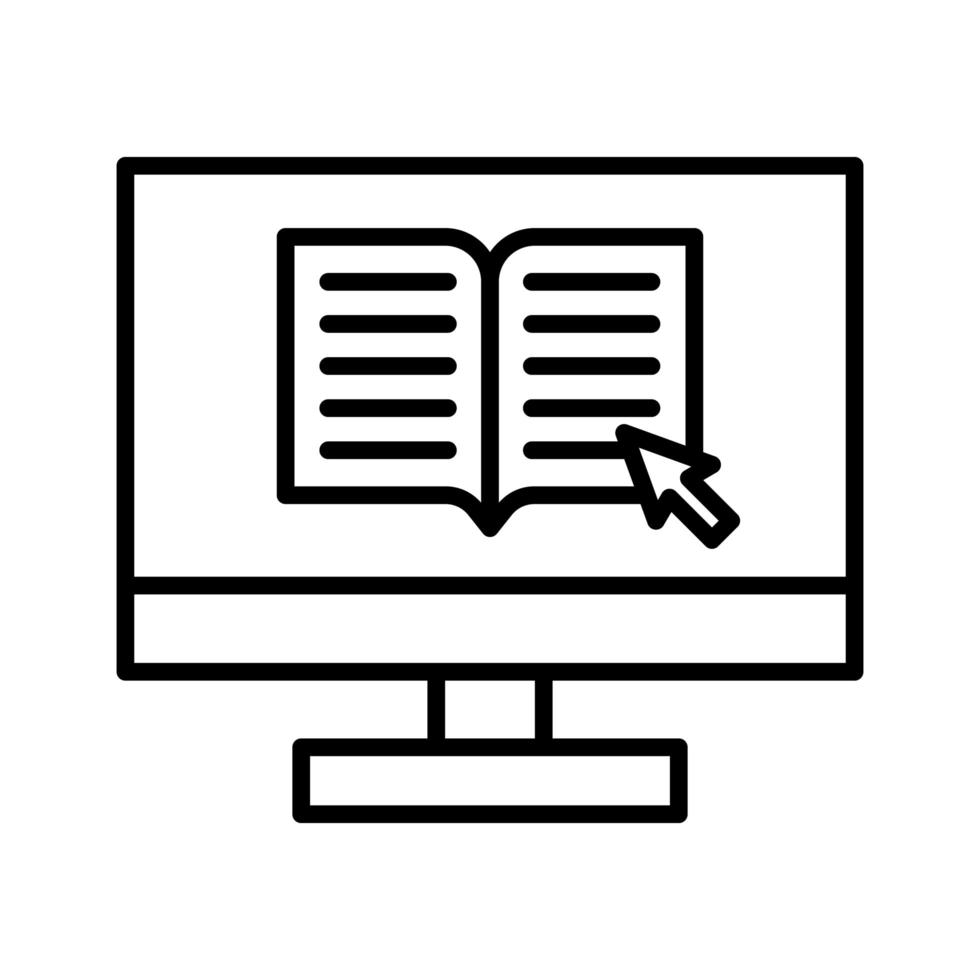 online boekpictogram vector