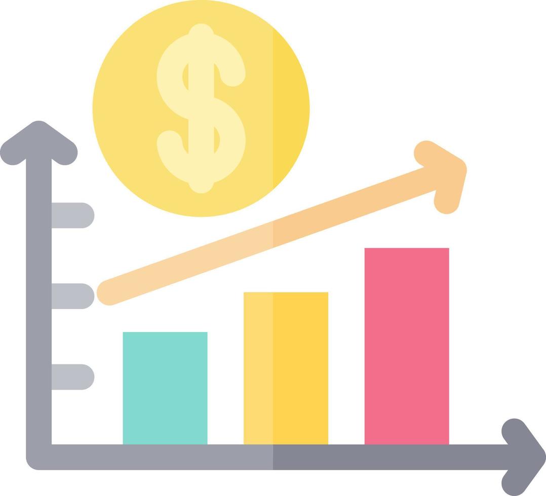 stijgende lijn economie vector icoon ontwerp