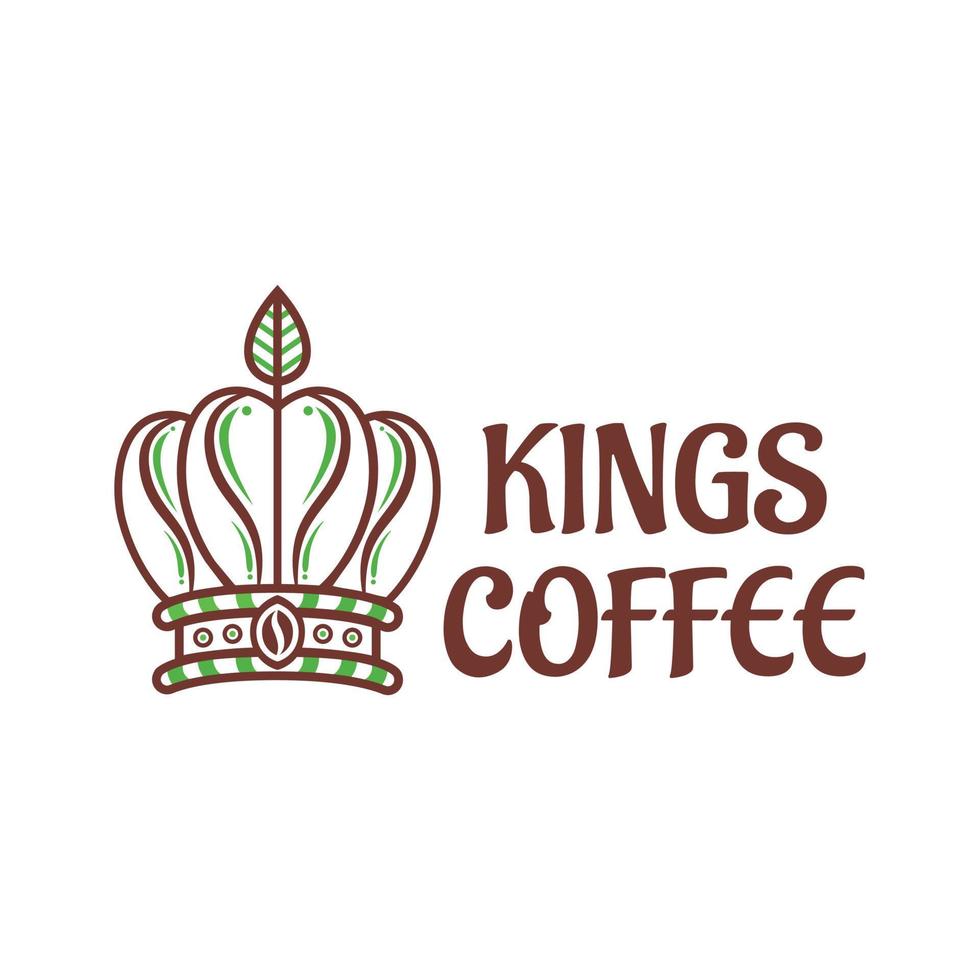 koningen koffie logo vector