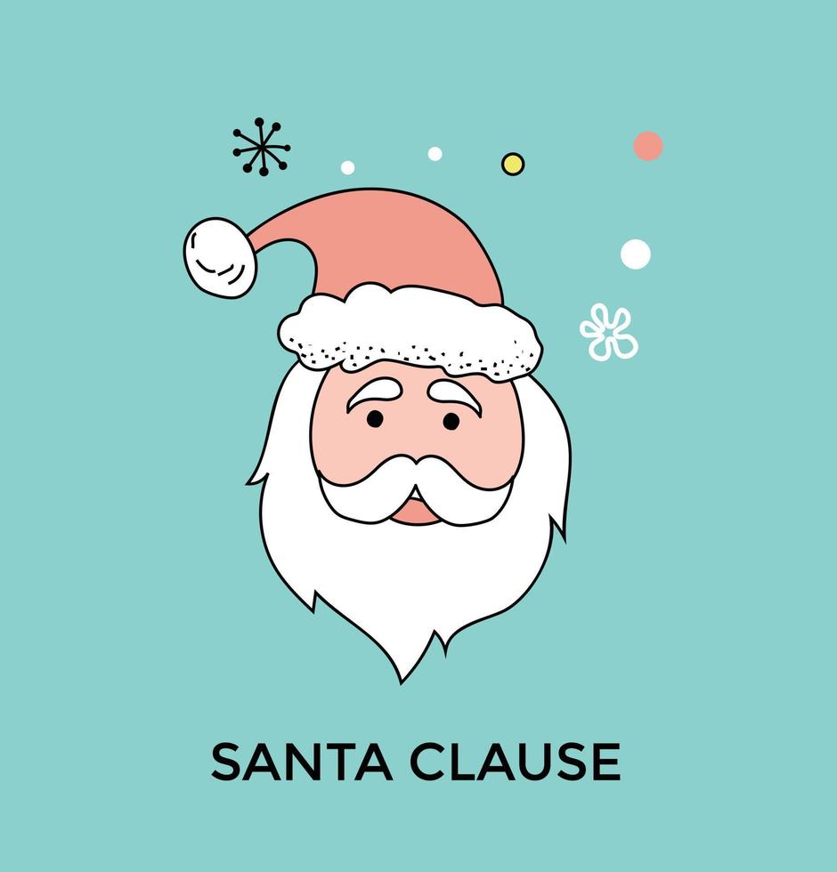 modieus de kerstman claus vector