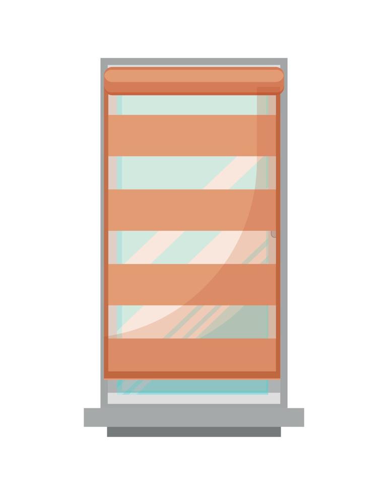 vector illustratie van venster met gordijn