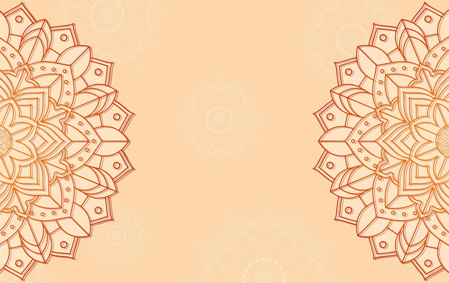 achtergrond sjabloon met mandala patroon ontwerp vector