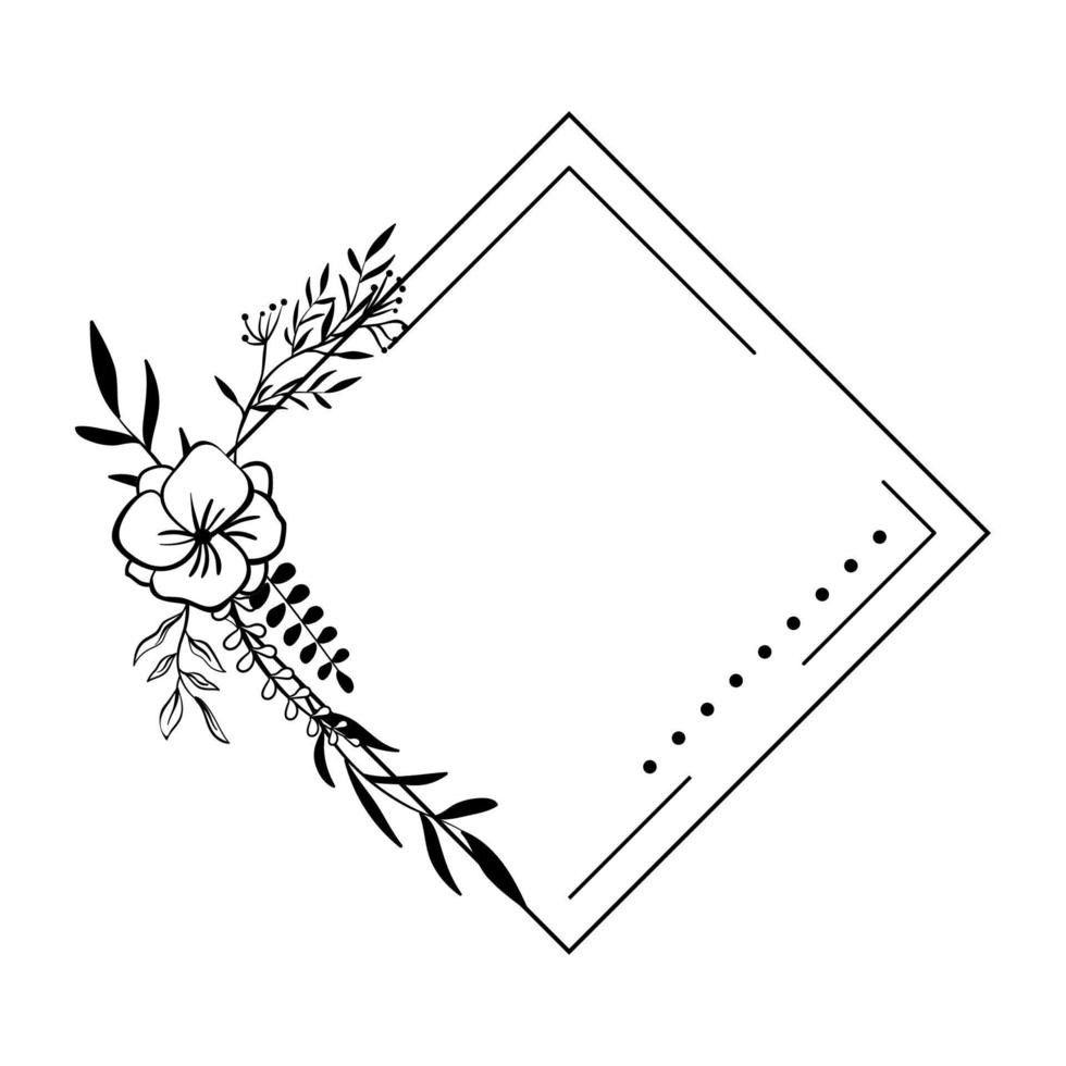 vector illustratie van bloemen kader