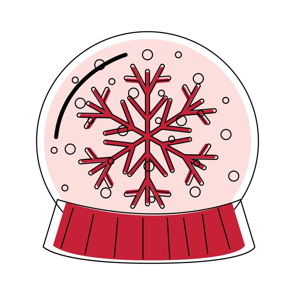 vector illustratie van sneeuw wereldbol