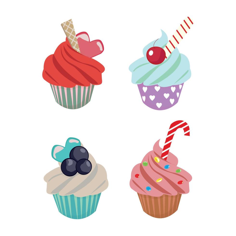 vector illustratie van cakes verzameling