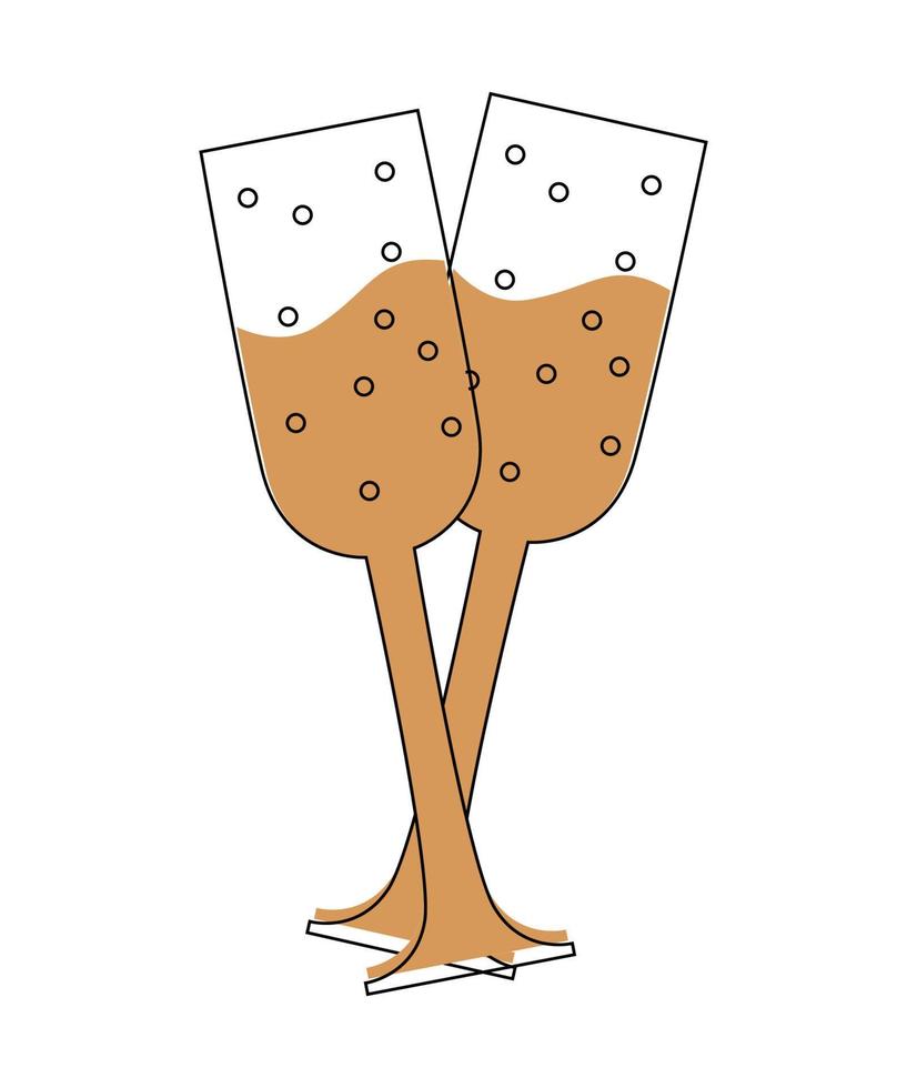 vector illustratie van Champagne