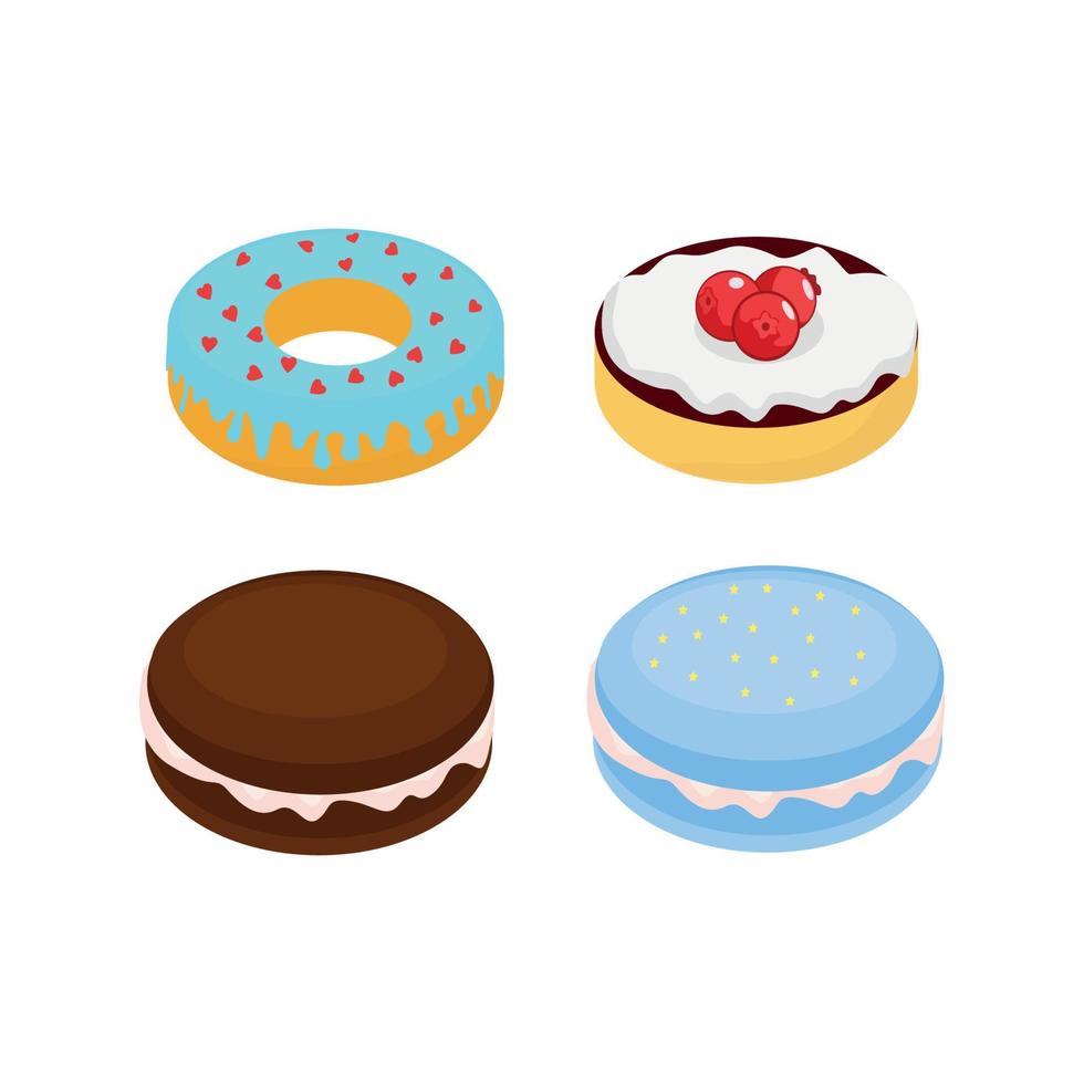 vector illustratie van cakes verzameling