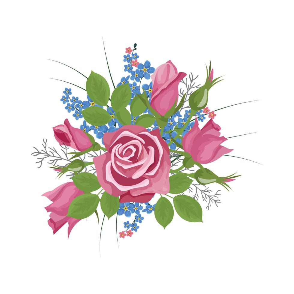 vector illustratie van boeket van bloem