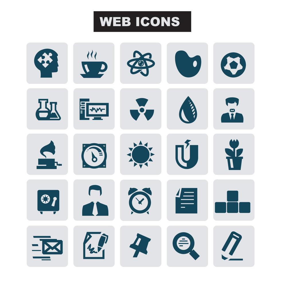 web en internet vector icoon reeks