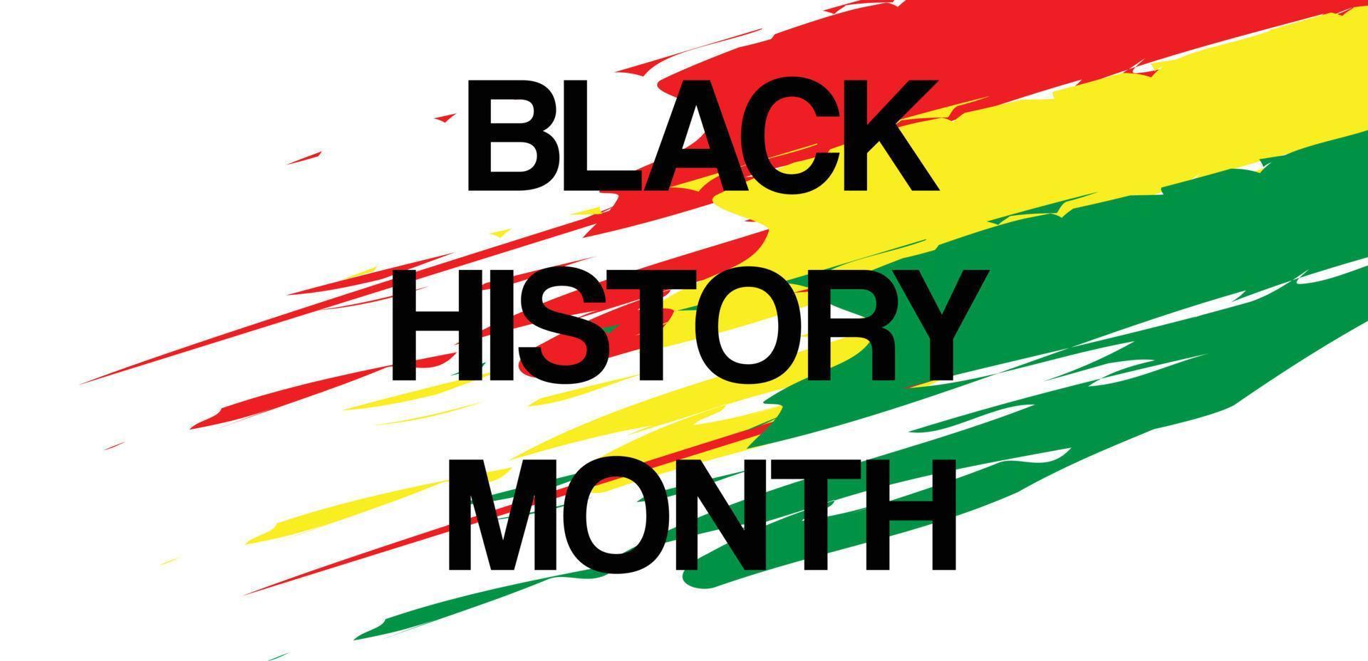 zwart geschiedenis maand achtergrond borstel vlag vector