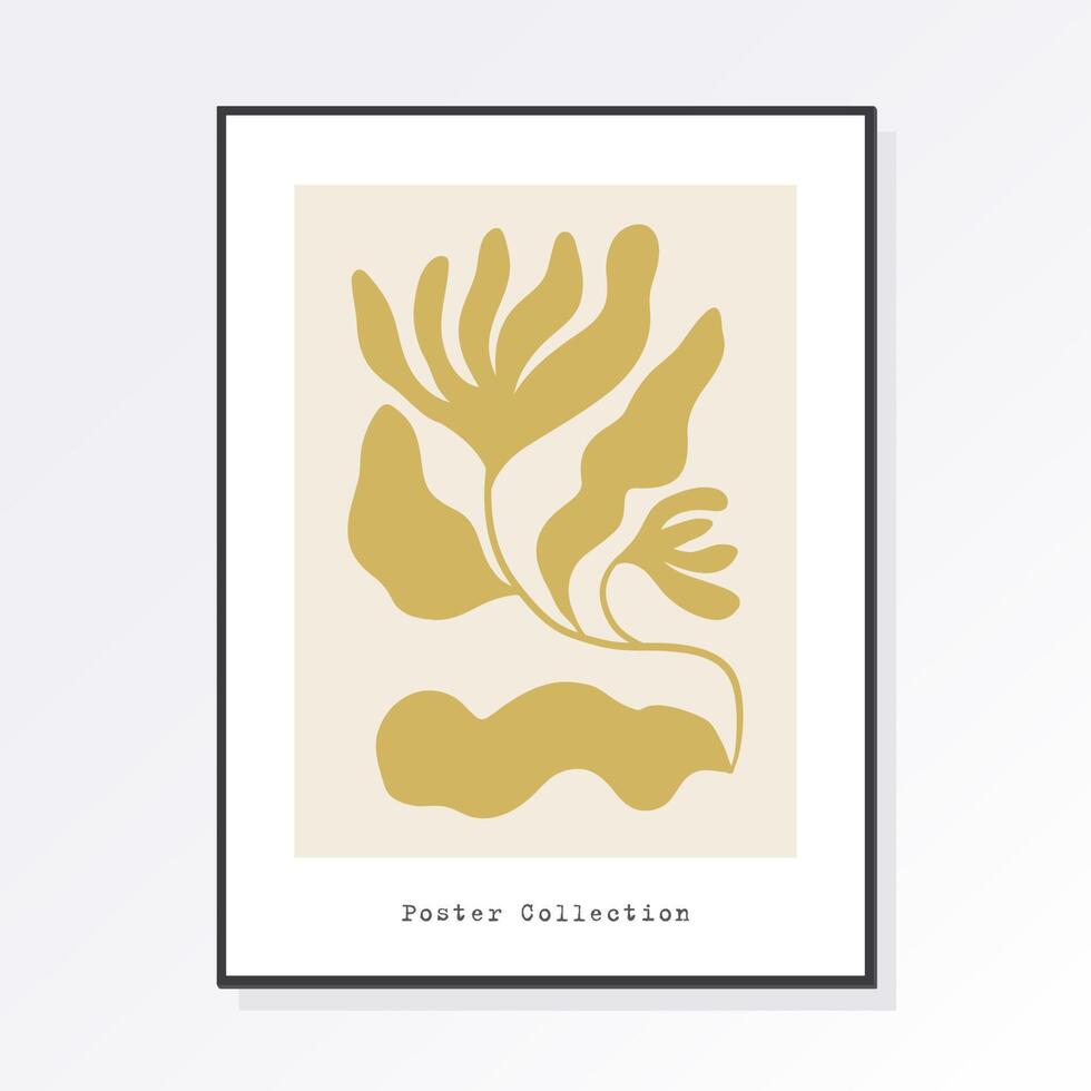 modieus matisse botanisch muur kunst met bloemen patronen in pastel kleuren, boho decor, minimalistische kunst, illustratie, poster, ansichtkaart. verzameling voor decoratie. reeks van abstract mode creativiteit. vector