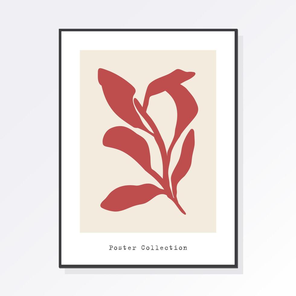 modieus matisse botanisch muur kunst met bloemen patronen in pastel kleuren, boho decor, minimalistische kunst, illustratie, poster, ansichtkaart. verzameling voor decoratie. reeks van abstract mode creativiteit. vector