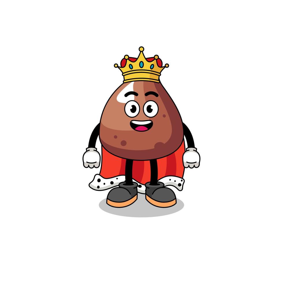 mascotte illustratie van Choco spaander koning vector