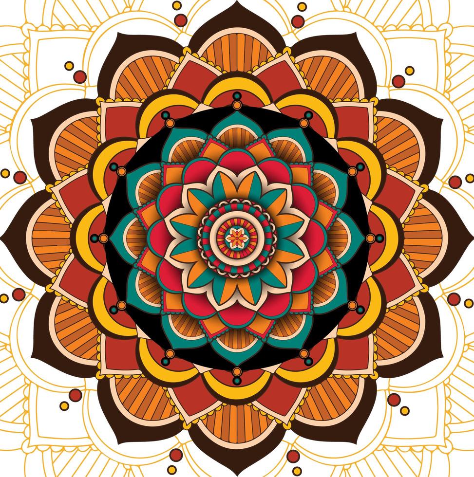mandala patroon ontwerp op witte achtergrond vector