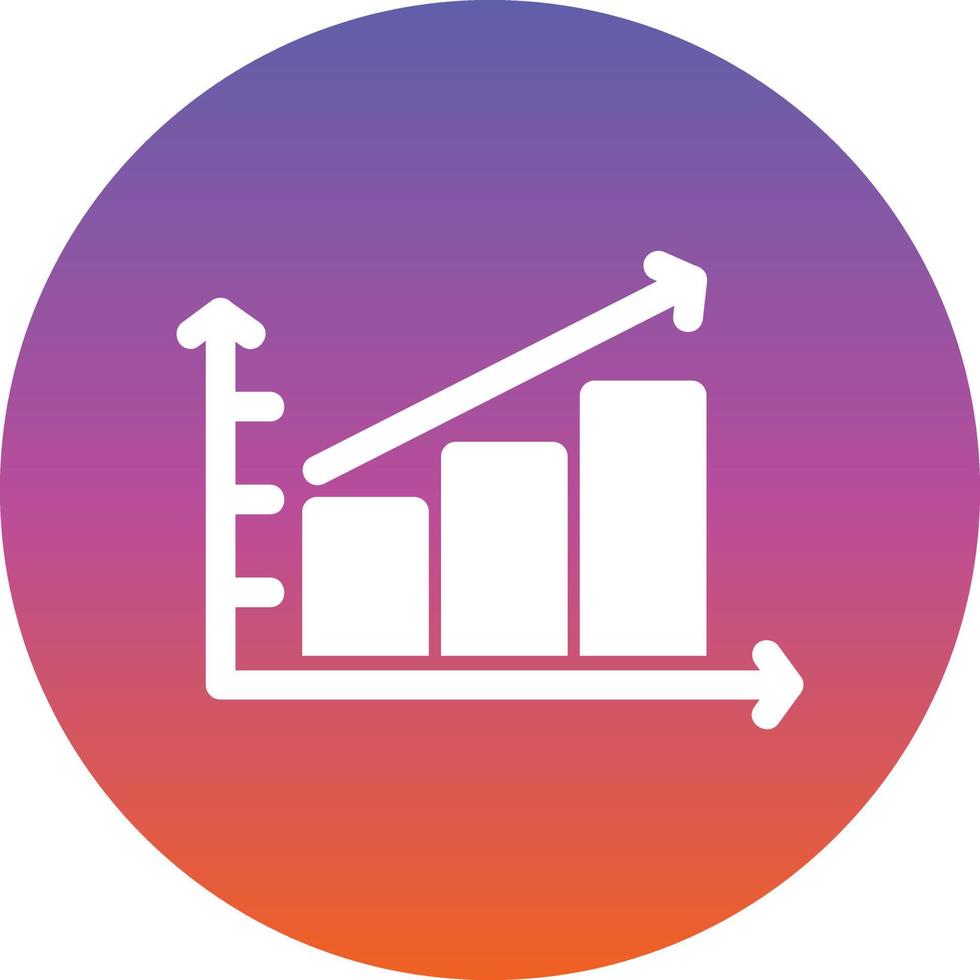 escalerend bar diagram vector icoon ontwerp