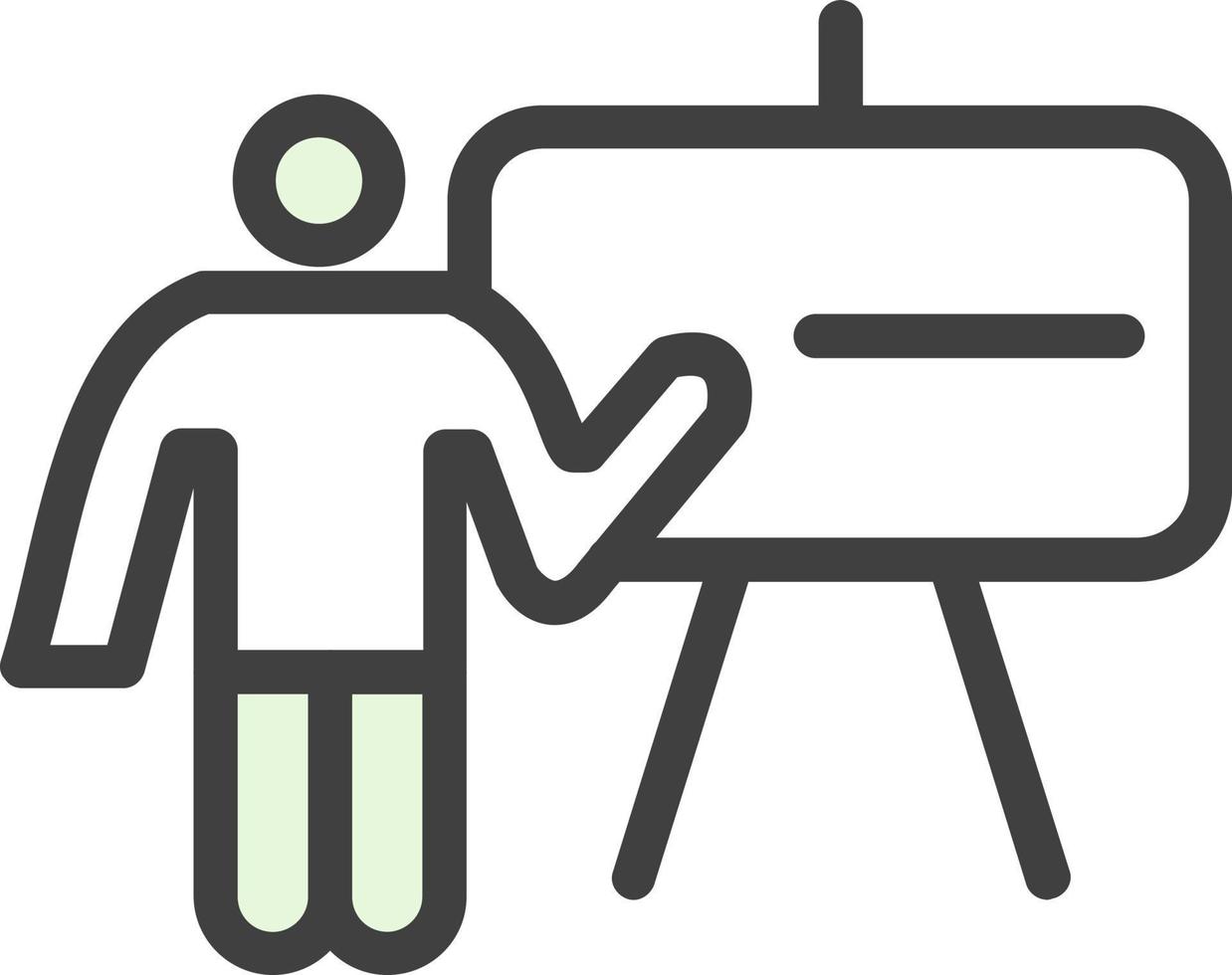 schoolbord leraar vector icoon ontwerp