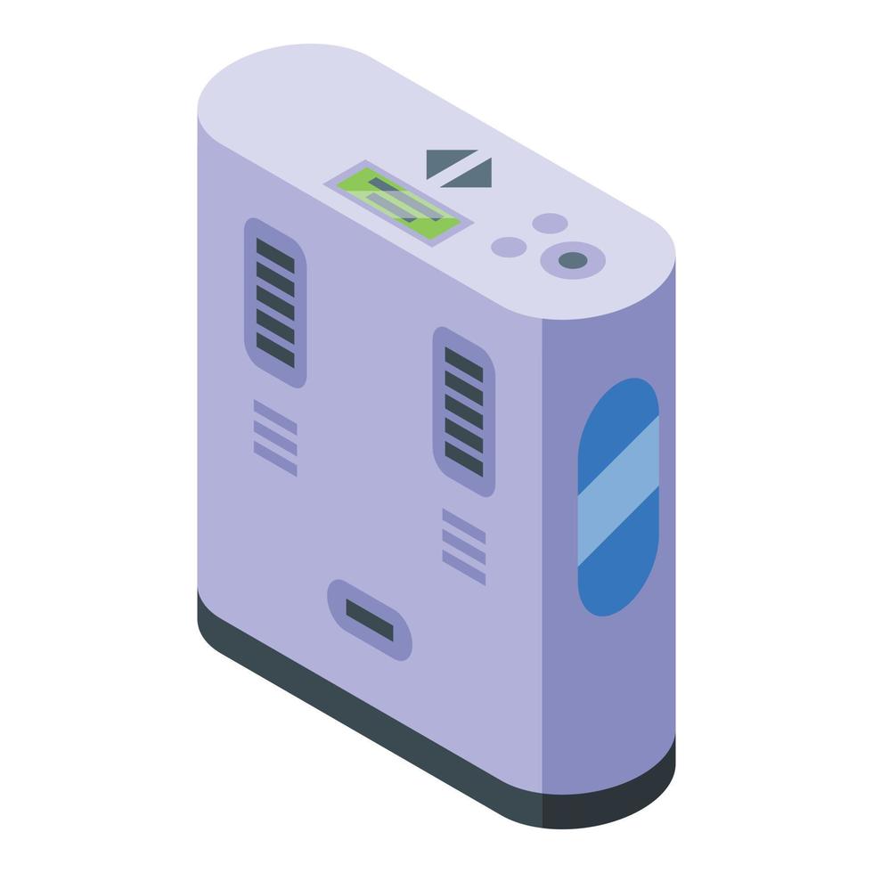 zuurstof concentrator uitrusting icoon isometrische vector. huis tank vector