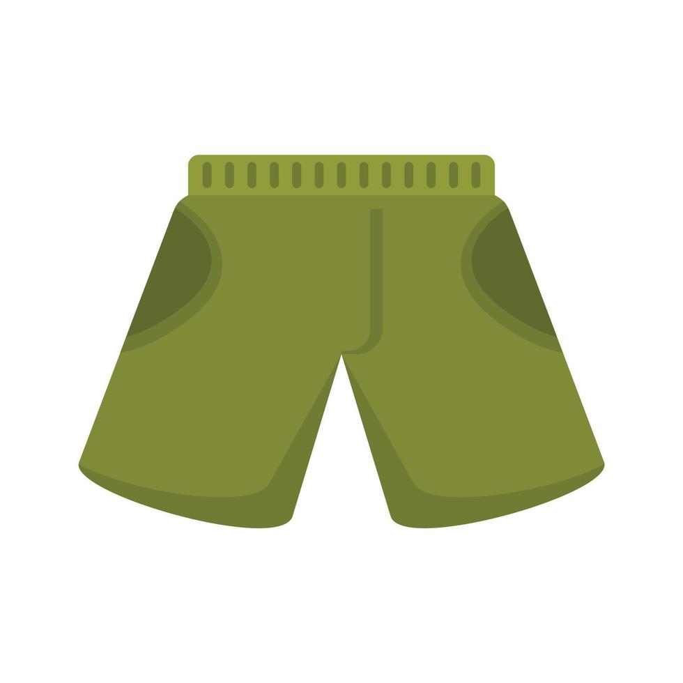 visser groen shorts icoon vlak geïsoleerd vector