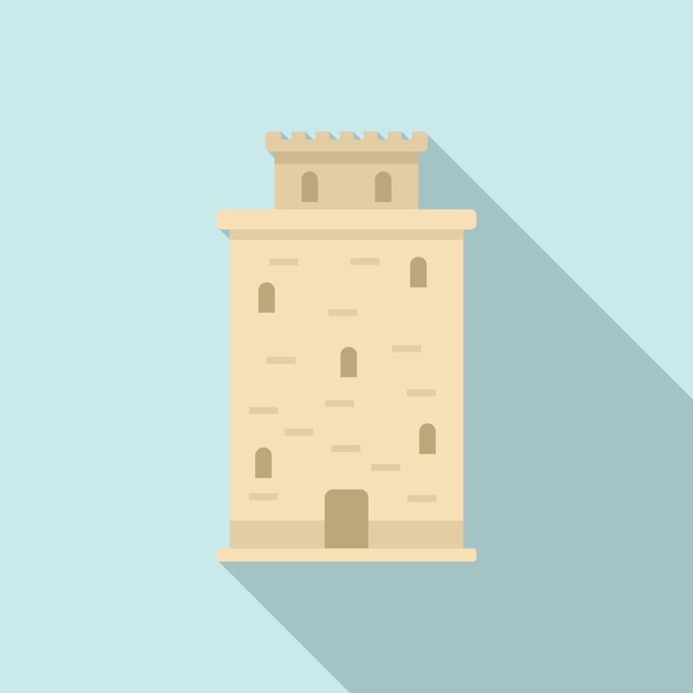 oude Grieks toren icoon vlak vector. pijler tempel vector