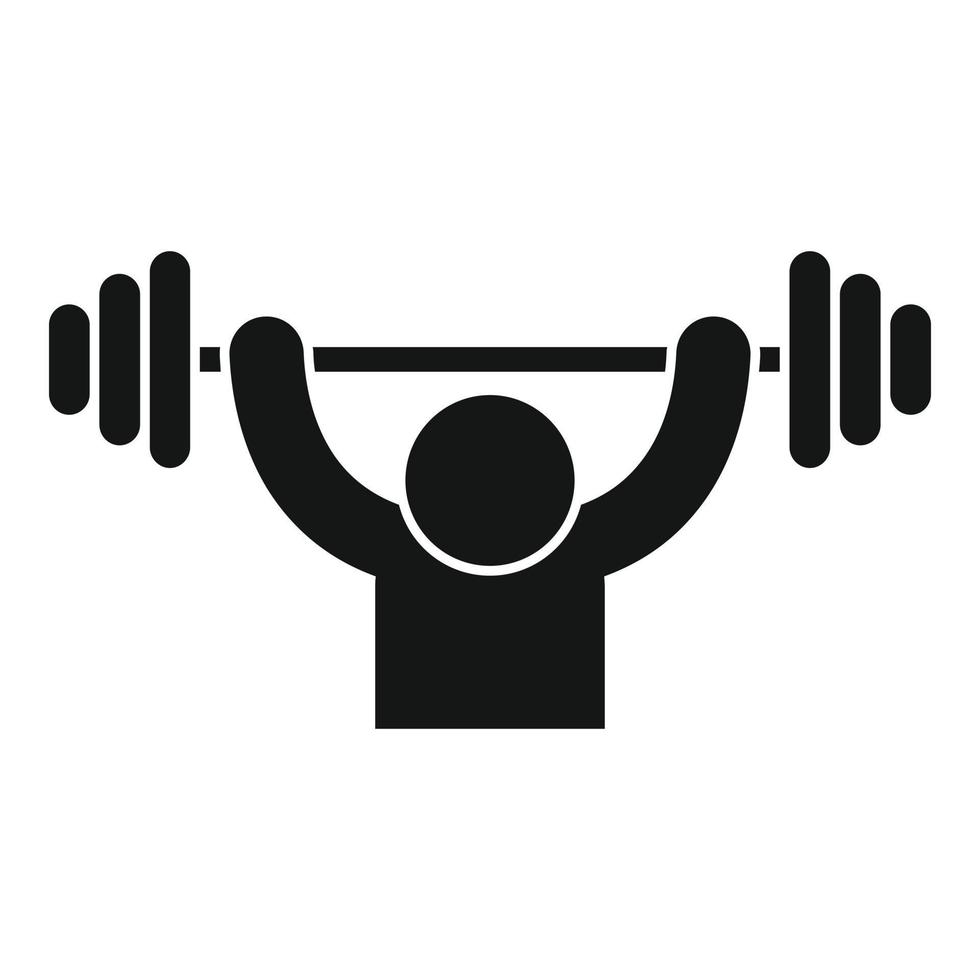 barbell inspanning icoon gemakkelijk vector. idee succes vector