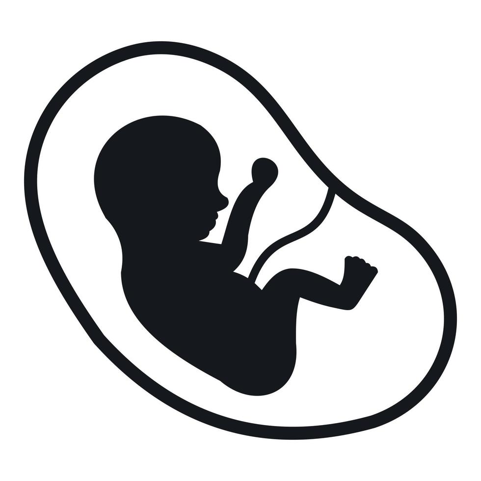 foetus icoon, gemakkelijk stijl vector