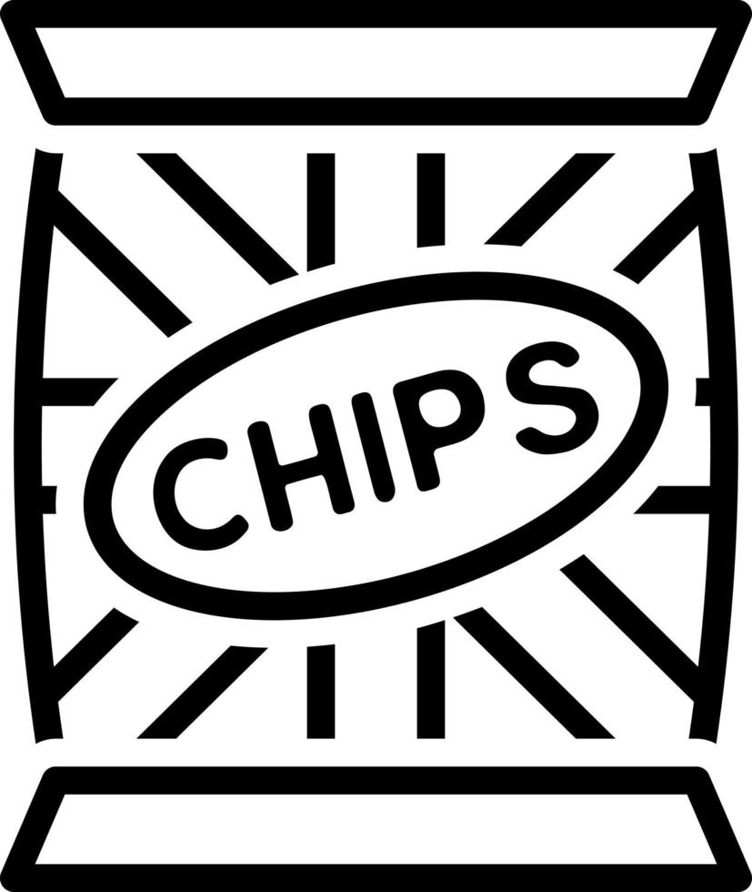 lijn icoon voor chips vector