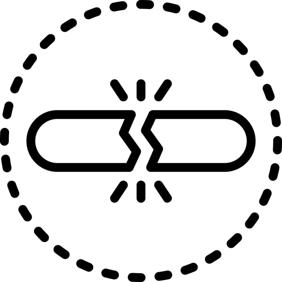 lijn icoon voor breken vector