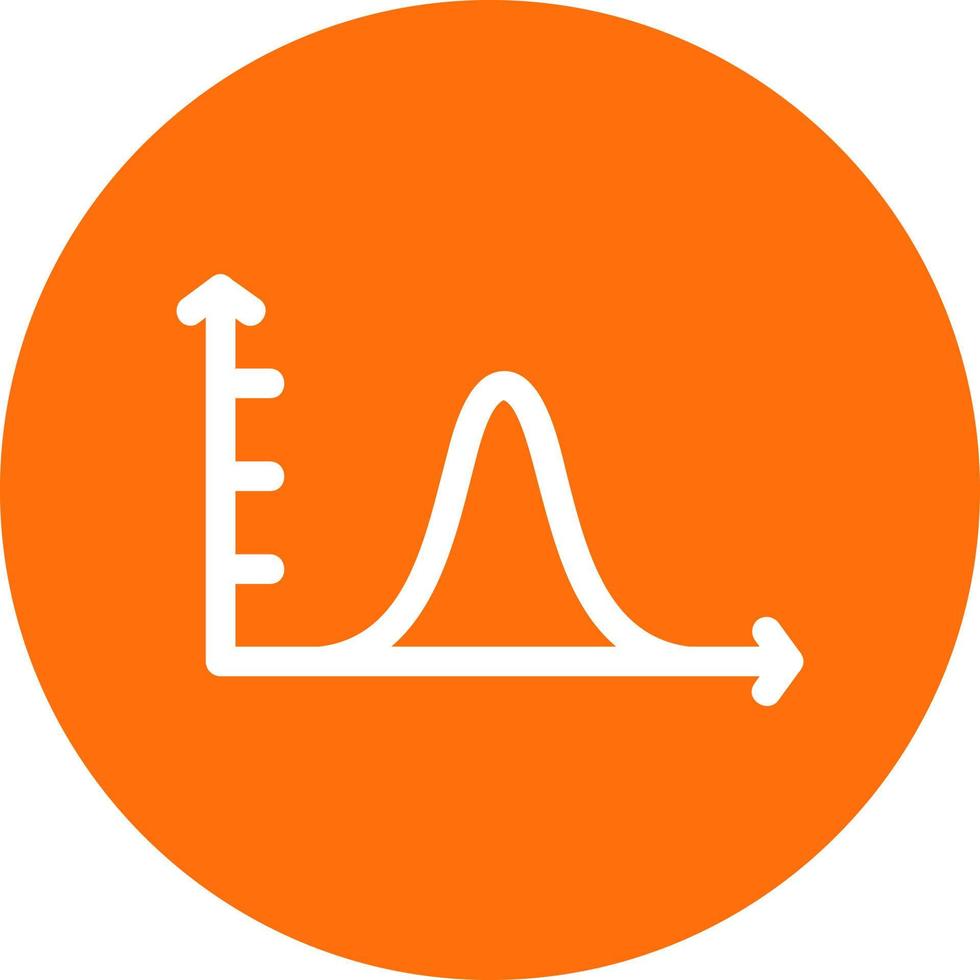 klok kromme Aan diagram vector icoon ontwerp