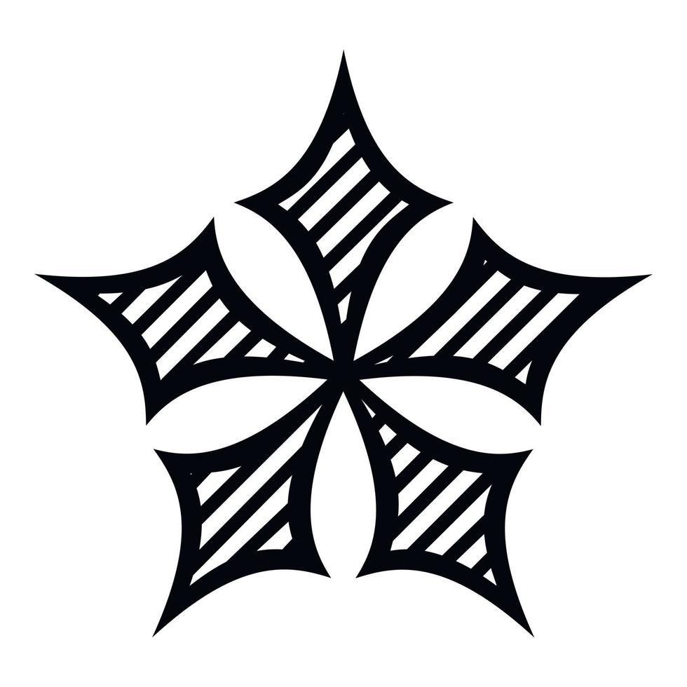 convex ster icoon, gemakkelijk stijl vector