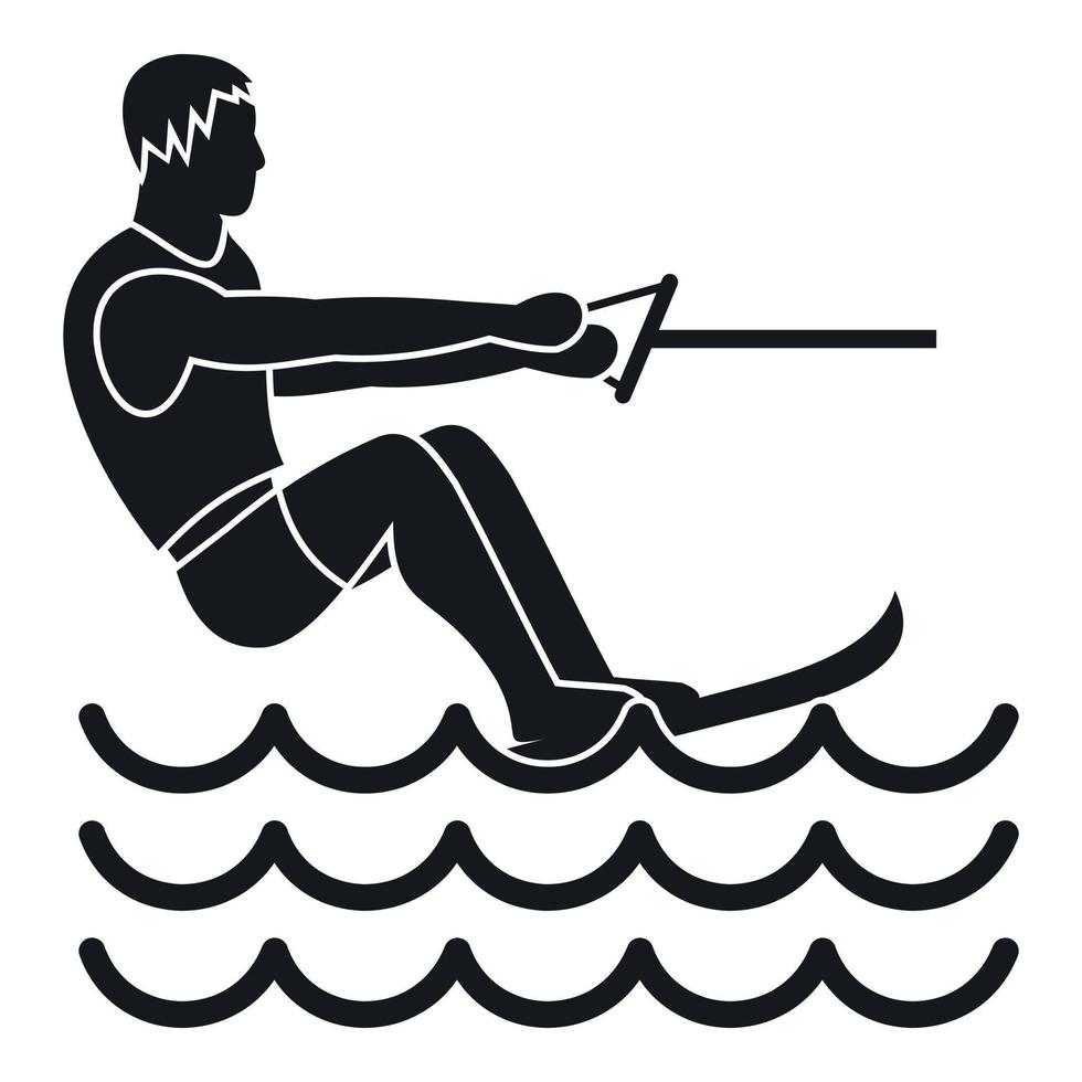 water skiën Mens icoon, gemakkelijk stijl vector