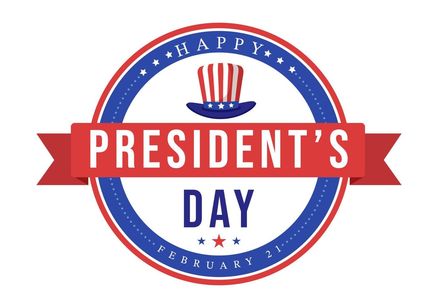 gelukkig presidenten dag met sterren en Verenigde Staten van Amerika vlag voor de president van Amerika geschikt voor poster in vlak tekenfilm hand- getrokken Sjablonen illustratie vector