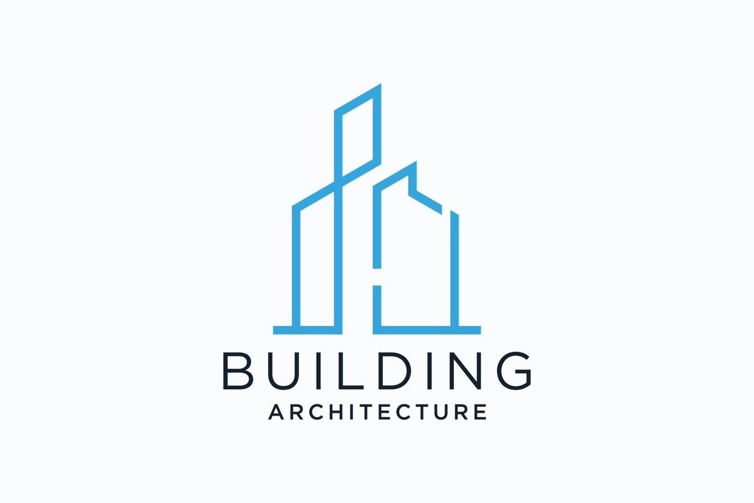 brief j voor echt landgoed verbouwing logo. bouw architectuur gebouw logo ontwerp sjabloon element. vector