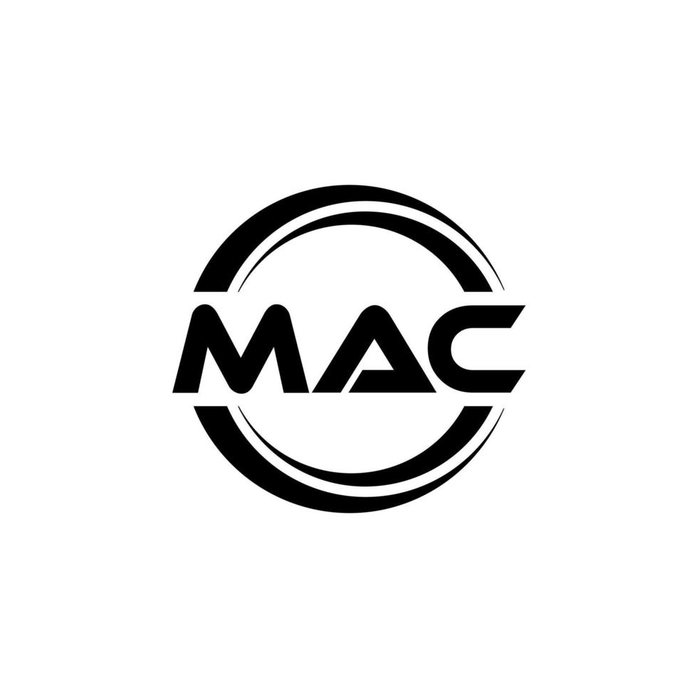 Mac brief logo ontwerp in illustratie. vector logo, schoonschrift ontwerpen voor logo, poster, uitnodiging, enz.