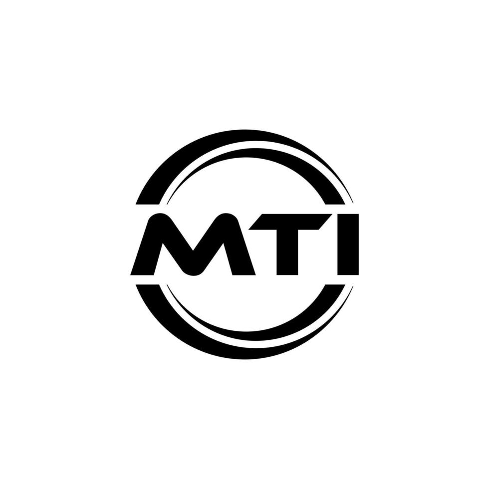 mti brief logo ontwerp in illustratie. vector logo, schoonschrift ontwerpen voor logo, poster, uitnodiging, enz.