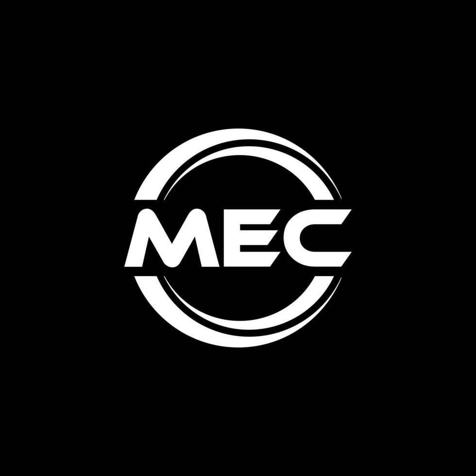 mec brief logo ontwerp in illustratie. vector logo, schoonschrift ontwerpen voor logo, poster, uitnodiging, enz.