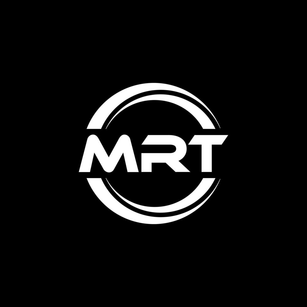 mrt brief logo ontwerp in illustratie. vector logo, schoonschrift ontwerpen voor logo, poster, uitnodiging, enz.