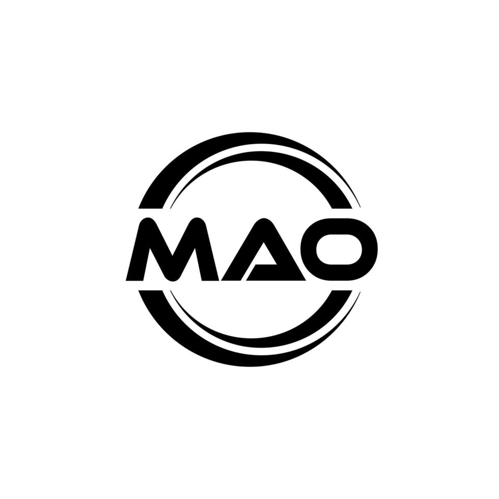 mao brief logo ontwerp in illustratie. vector logo, schoonschrift ontwerpen voor logo, poster, uitnodiging, enz.