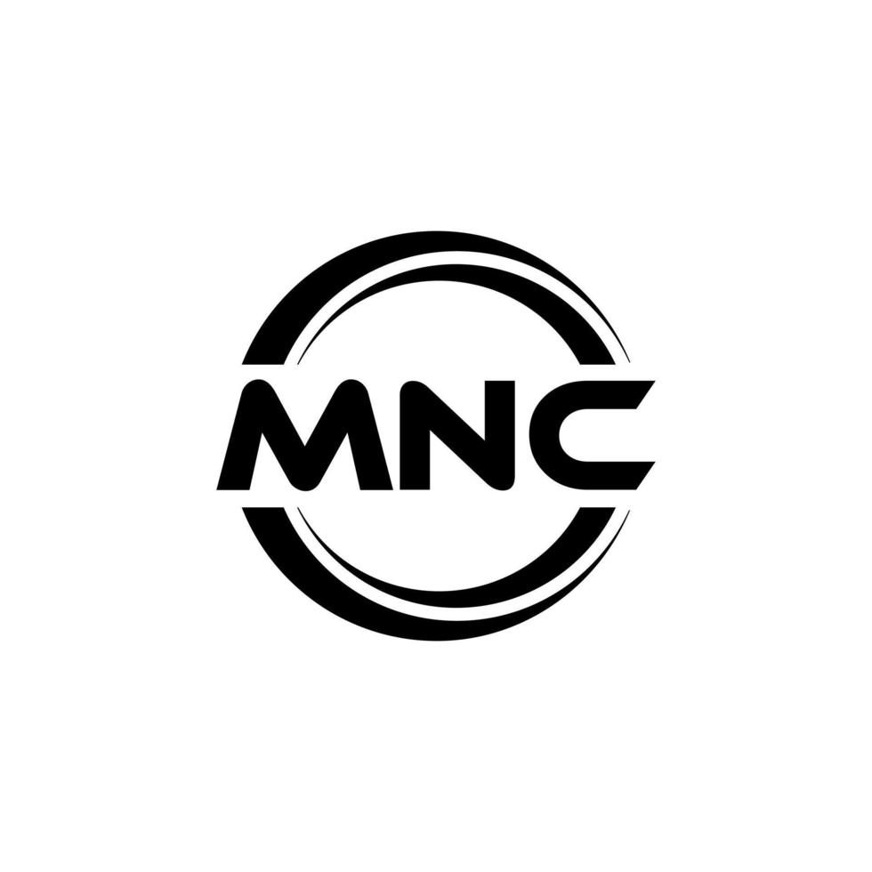 mnc brief logo ontwerp in illustratie. vector logo, schoonschrift ontwerpen voor logo, poster, uitnodiging, enz.