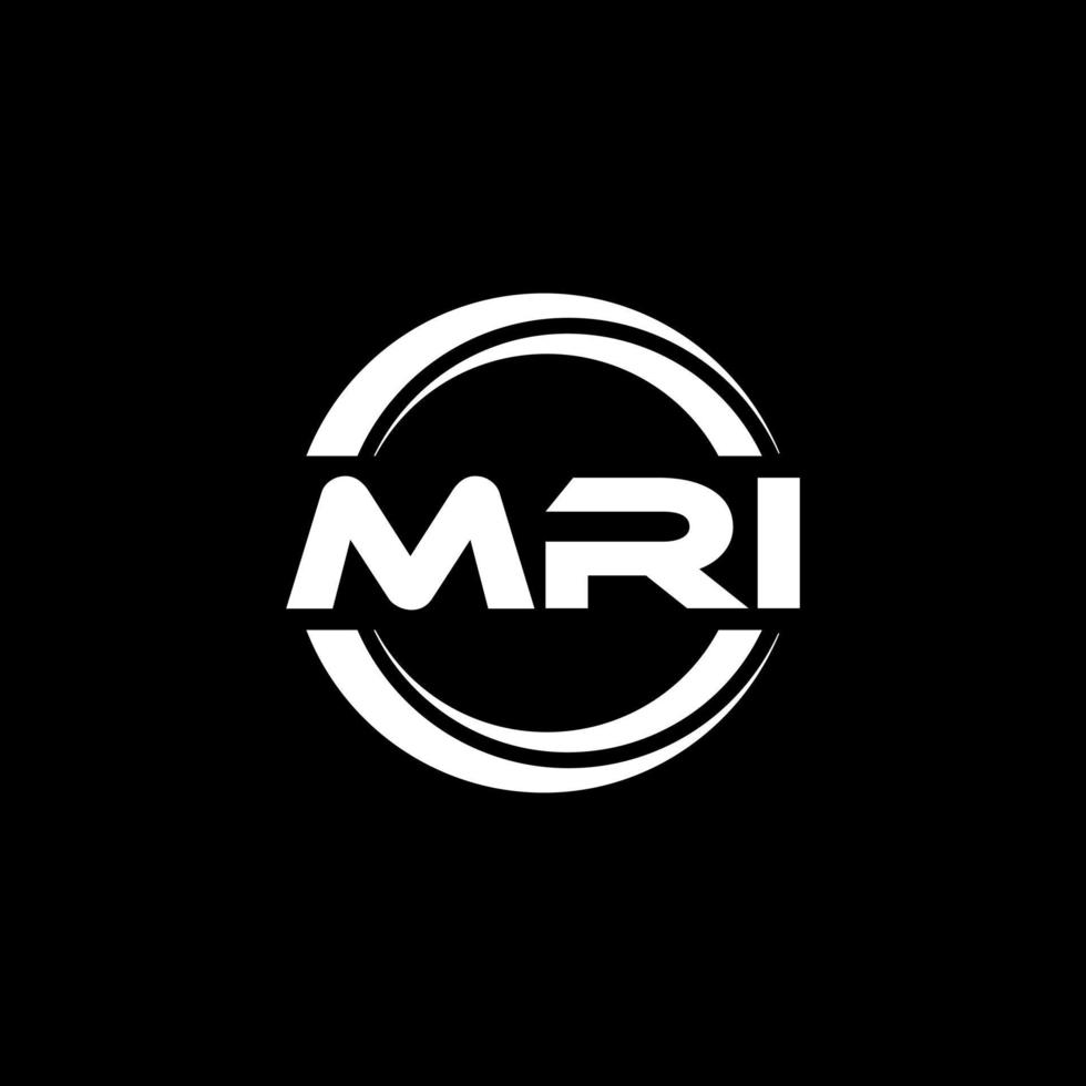 mri brief logo ontwerp in illustratie. vector logo, schoonschrift ontwerpen voor logo, poster, uitnodiging, enz.