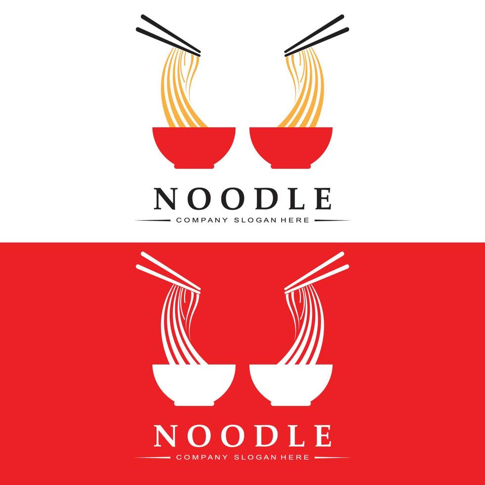 noedels logo, Aziatisch voedsel vector, ontwerp geschikt voor ramen noodle winkels en restaurants vector