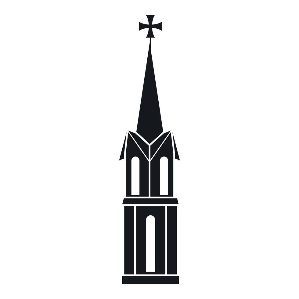 kerk icoon, gemakkelijk stijl vector