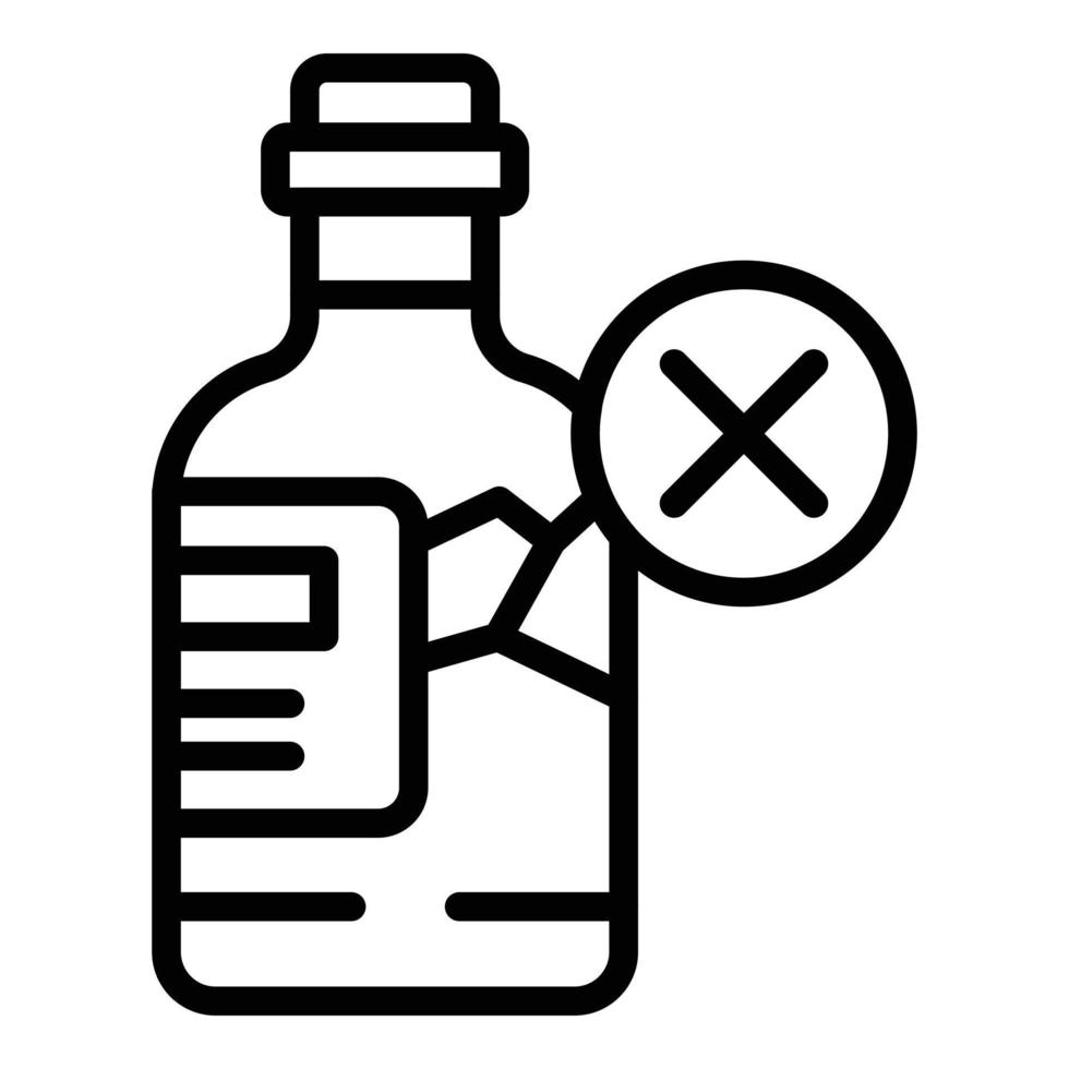 controleren fles icoon schets vector. Product kwaliteit vector