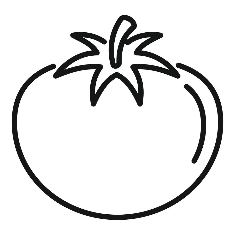 ggo tomaat icoon schets vector. dna voedsel vector