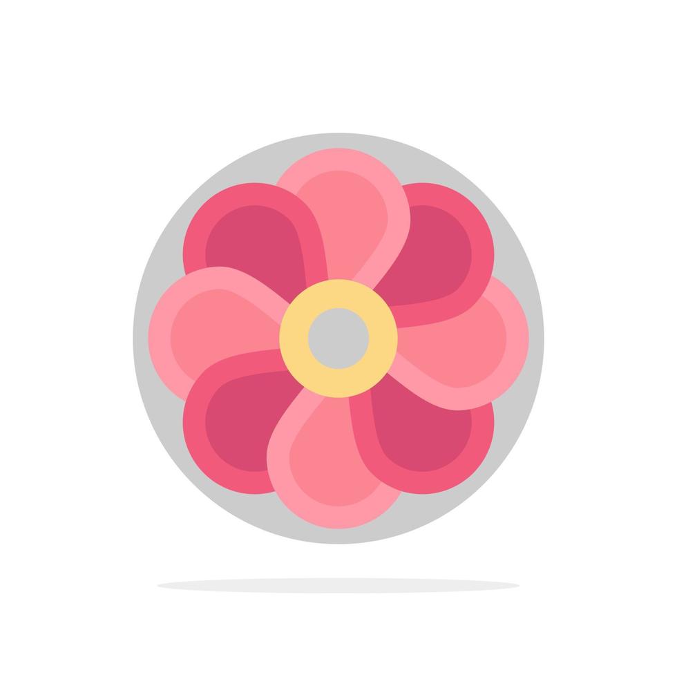 bloem natuur fabriek voorjaar abstract cirkel achtergrond vlak kleur icoon vector