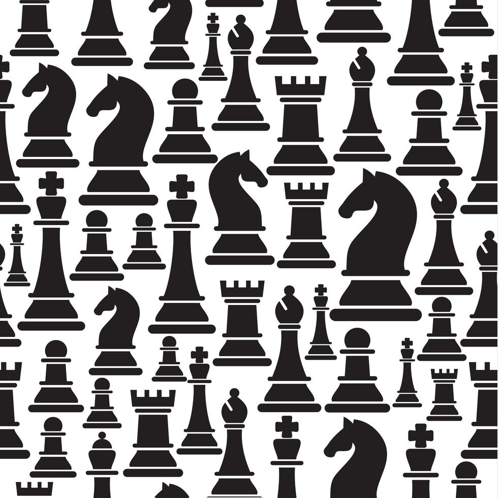 naadloze patroon met schaakfiguren vector