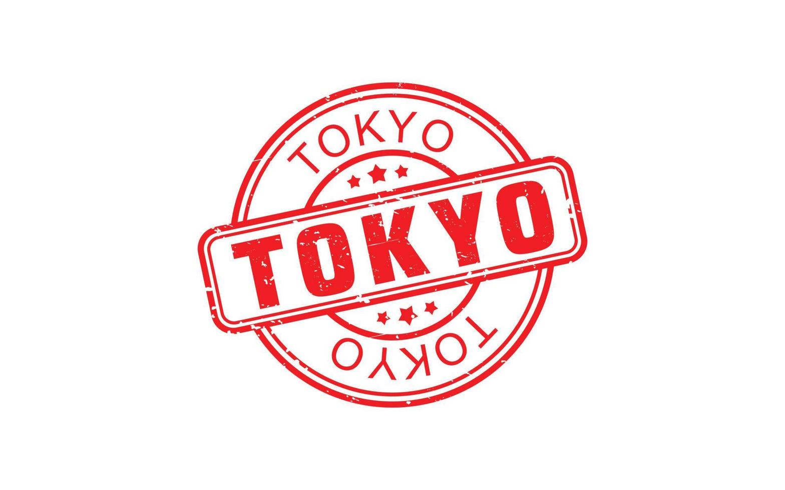 tokyo Japan rubber postzegel met grunge stijl Aan wit achtergrond vector