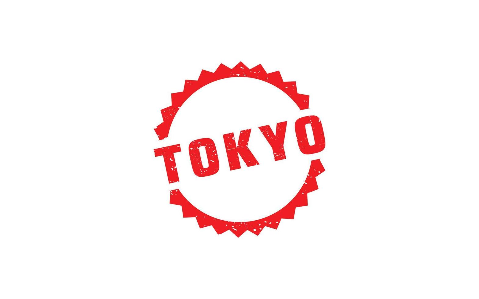 tokyo Japan rubber postzegel met grunge stijl Aan wit achtergrond vector