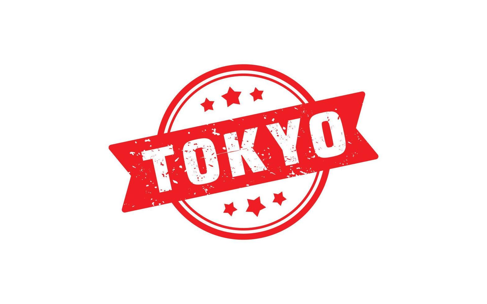 tokyo Japan rubber postzegel met grunge stijl Aan wit achtergrond vector