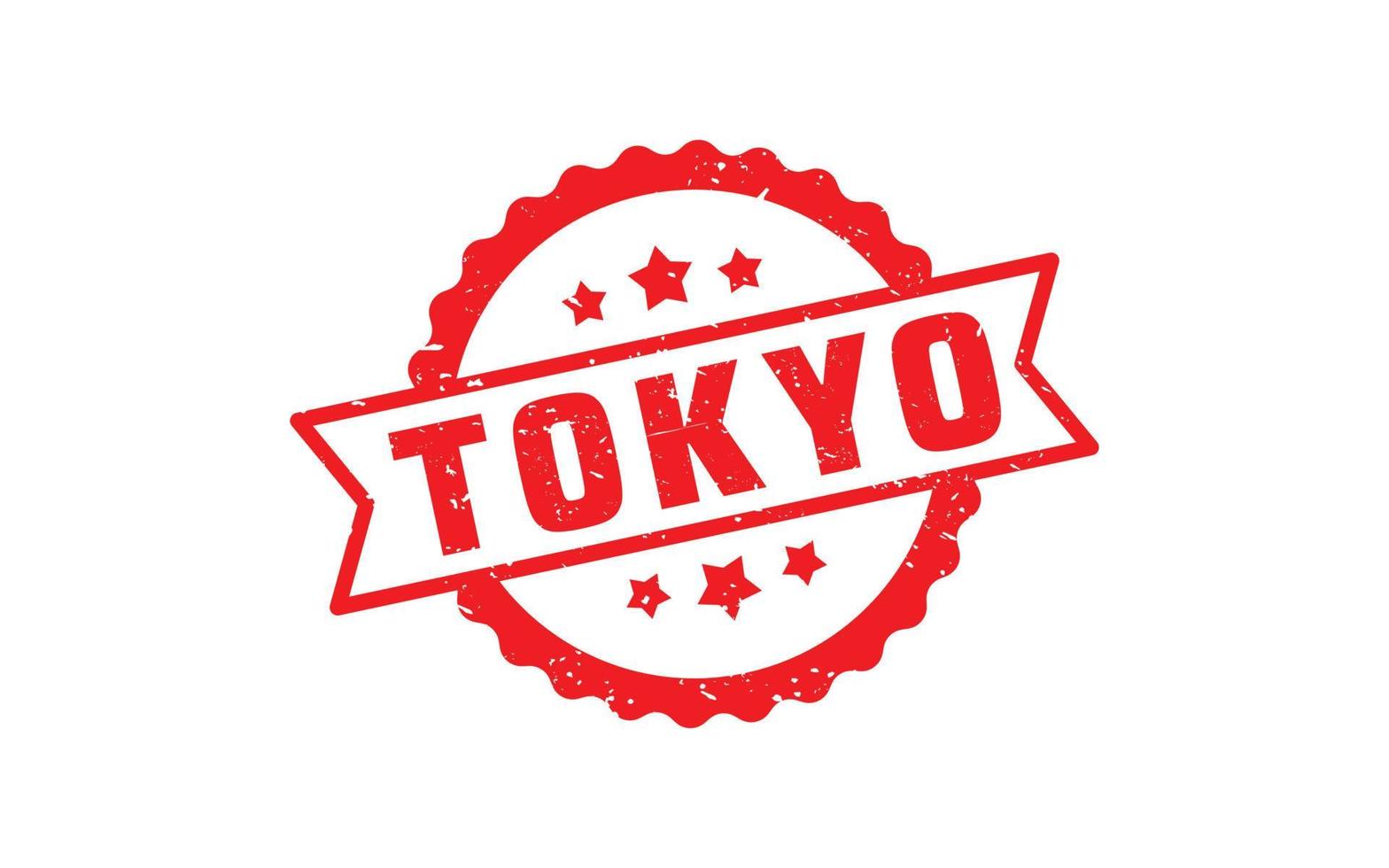 tokyo Japan rubber postzegel met grunge stijl Aan wit achtergrond vector